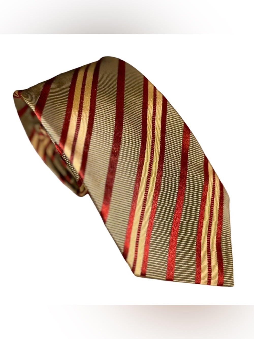 Gianluca Isaia Napoli Tie 7-Fold Luxury Regimental Stripe Made in Italy 60x3.5”